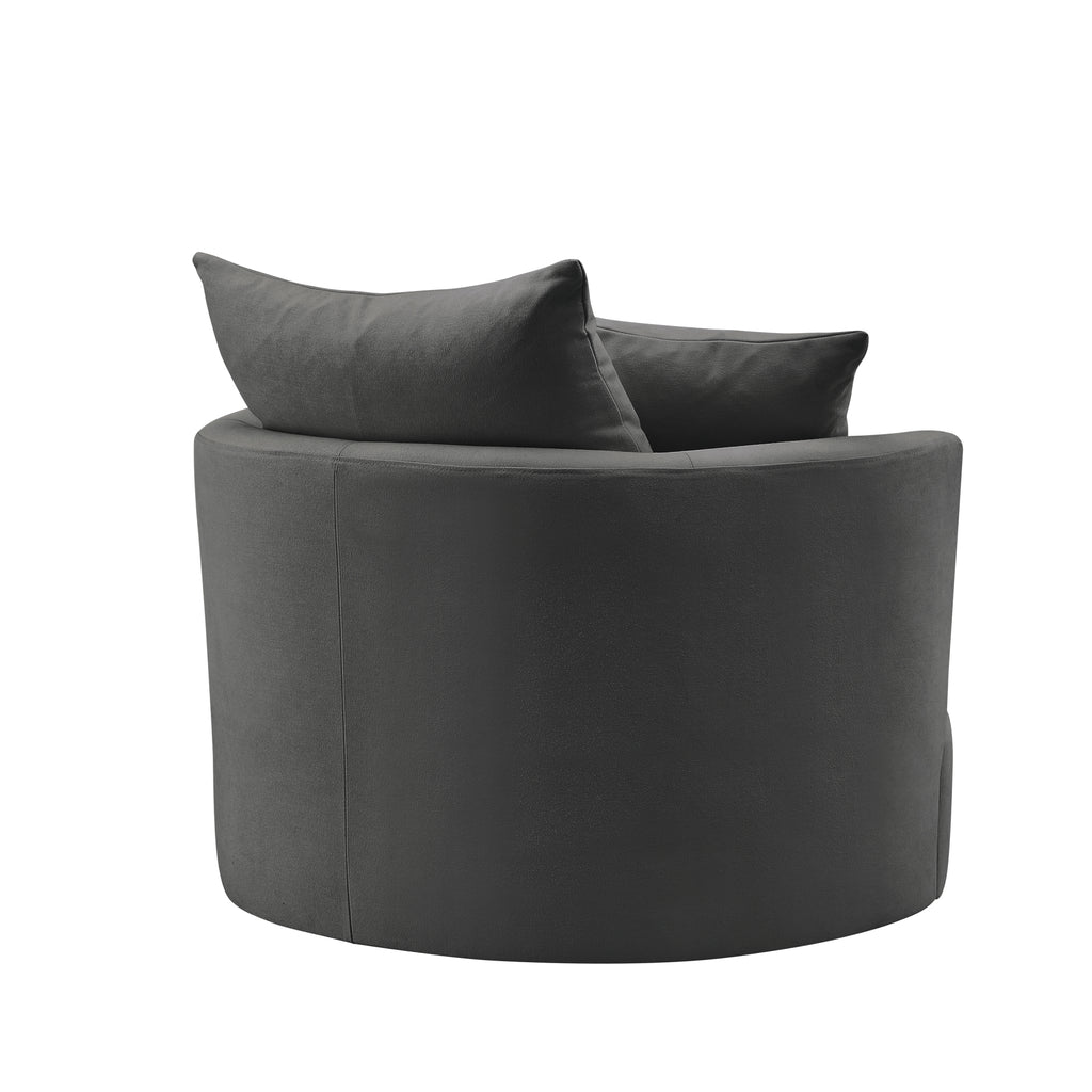 Charcoal Linen 360 Swivel Accent Chair C422
