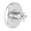 Satin Brass Round Thermostatic Trim Plate with Handle S4275