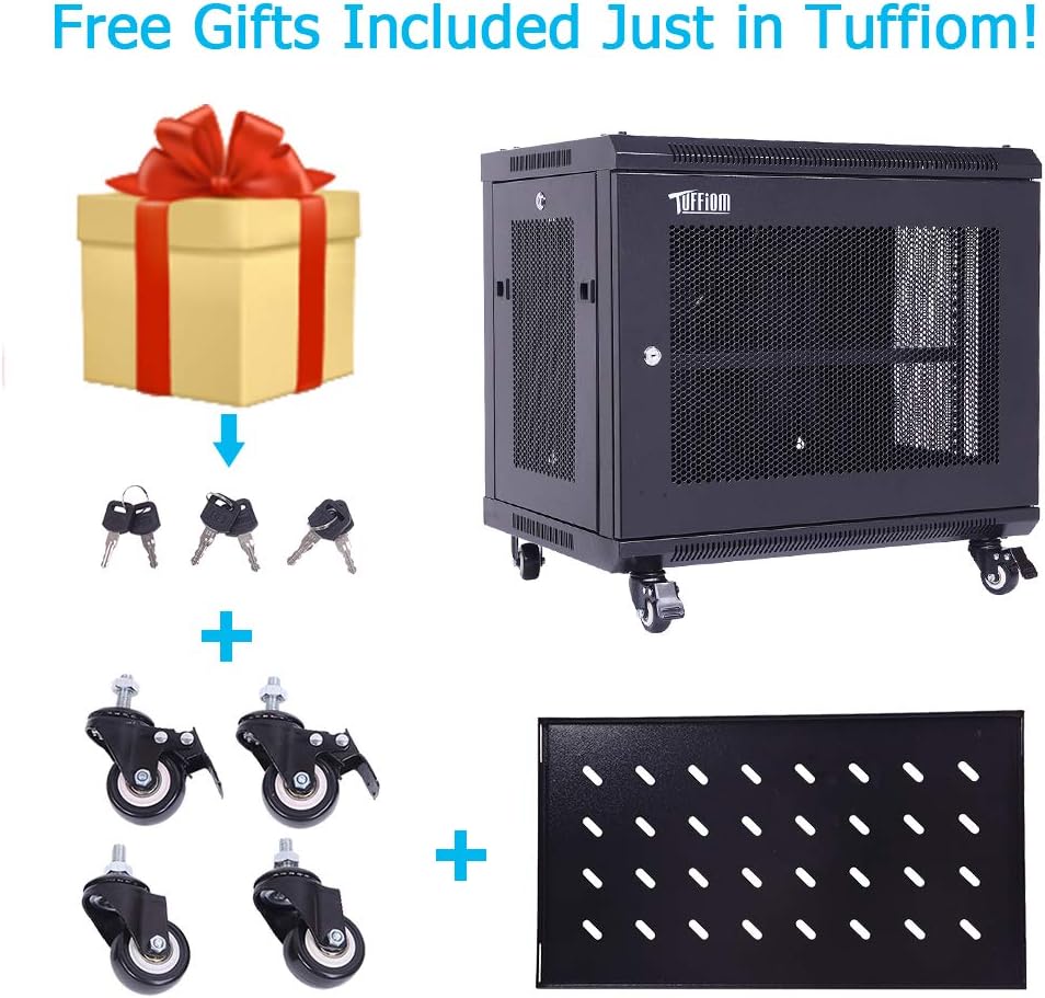 9U Network Cabinet Enclosure with Wheels C56823