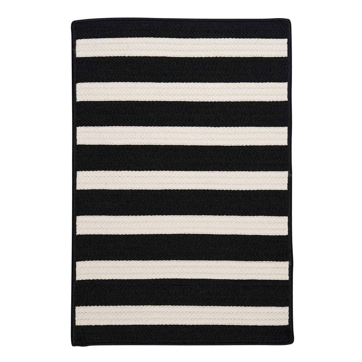 Black White Stripe Rug Y10896
