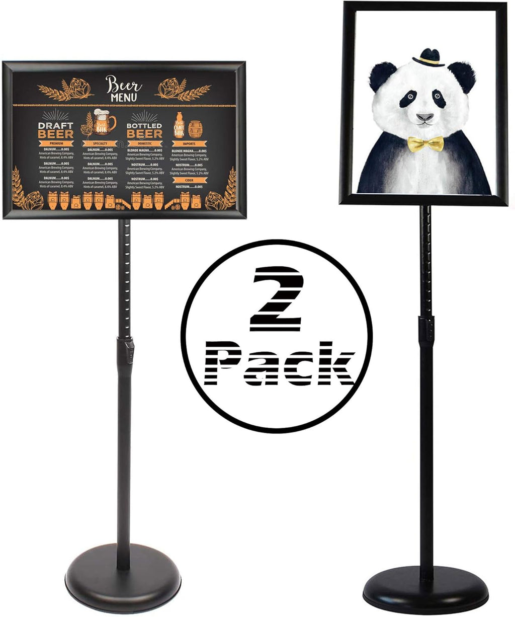 Black 2 Pack Aluminum 8.5 x 11 Snap-Open Frame Sign Holder Z4875