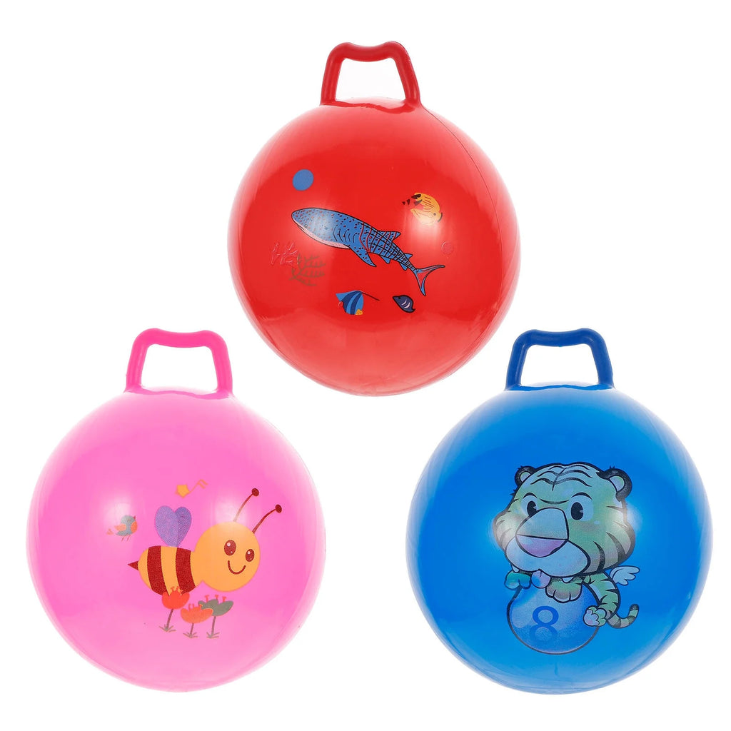 3Pcs Inflatable Hopper Balls with Handle Z798451