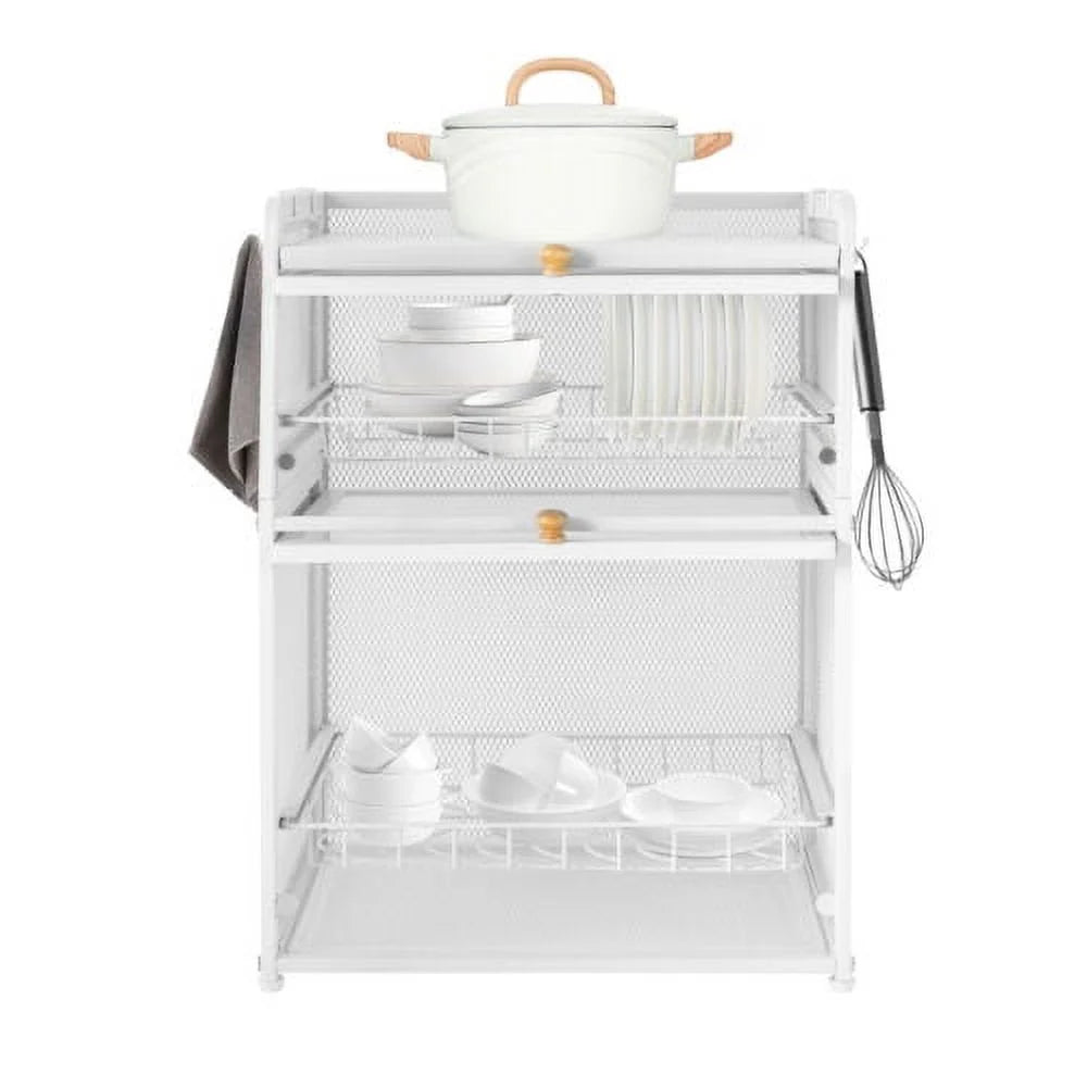 3-Tier Dish Drying Rack with Cutlery Holder D8596