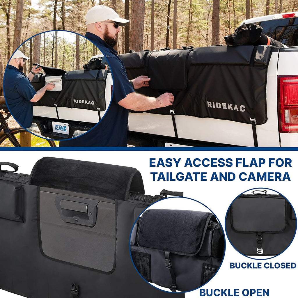 Bike Tailgate Pad with 2 Storage Pockets, Up to 5 Bike Capacity H326134