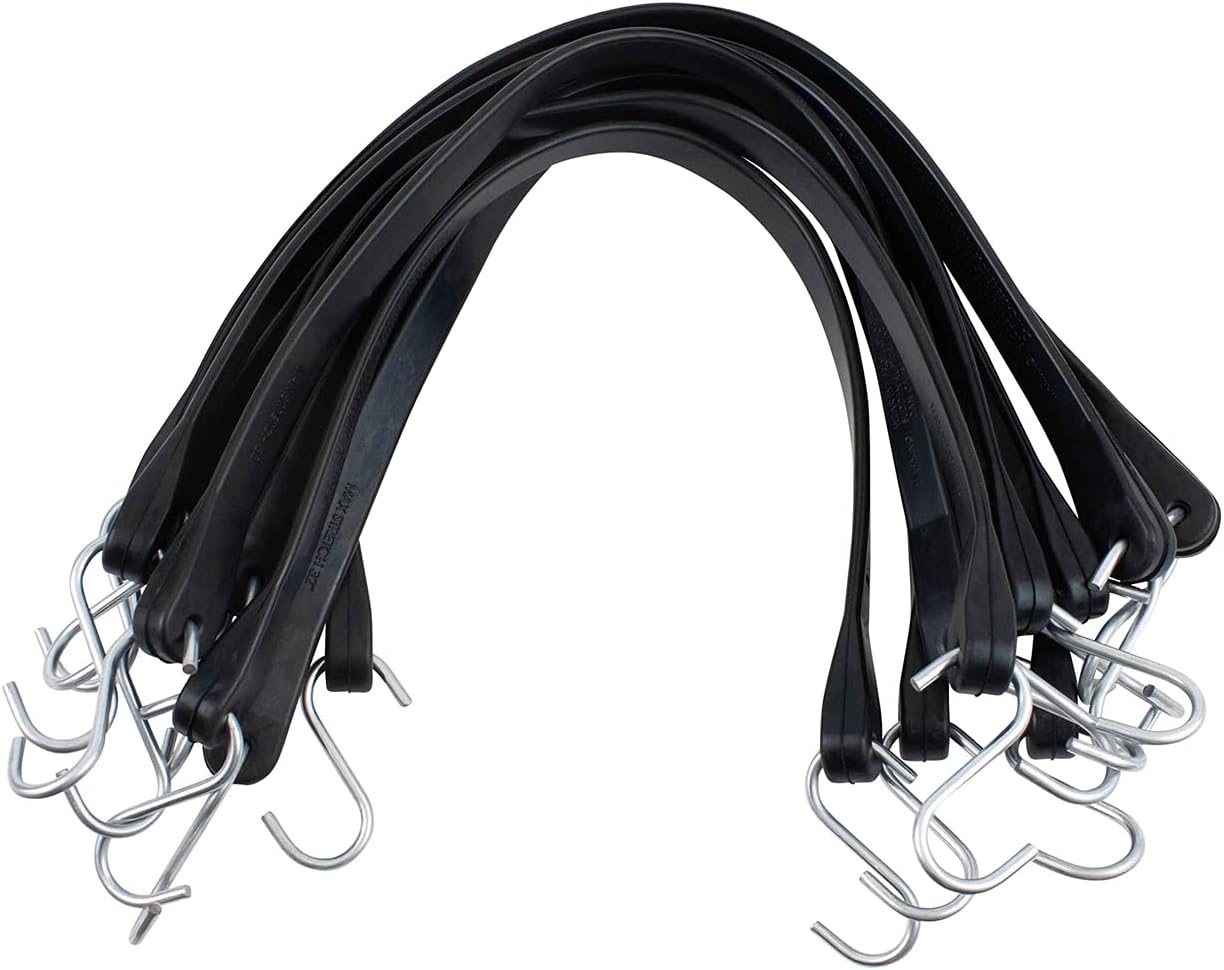 15" EPDM Rubber Bungee Straps - 50 Pack Y41487