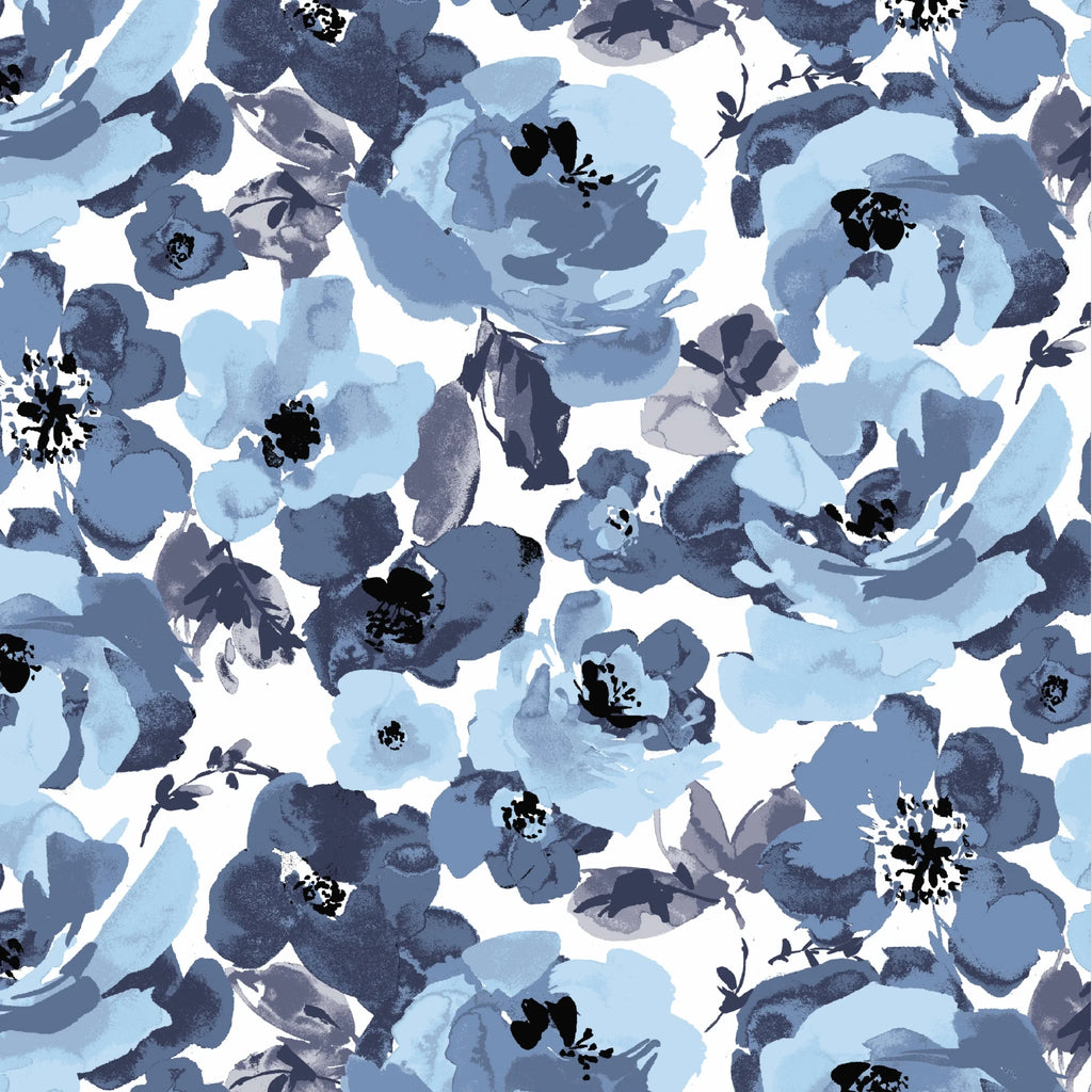 Blue Garden Floral Tufted Chaise Cushion M4006