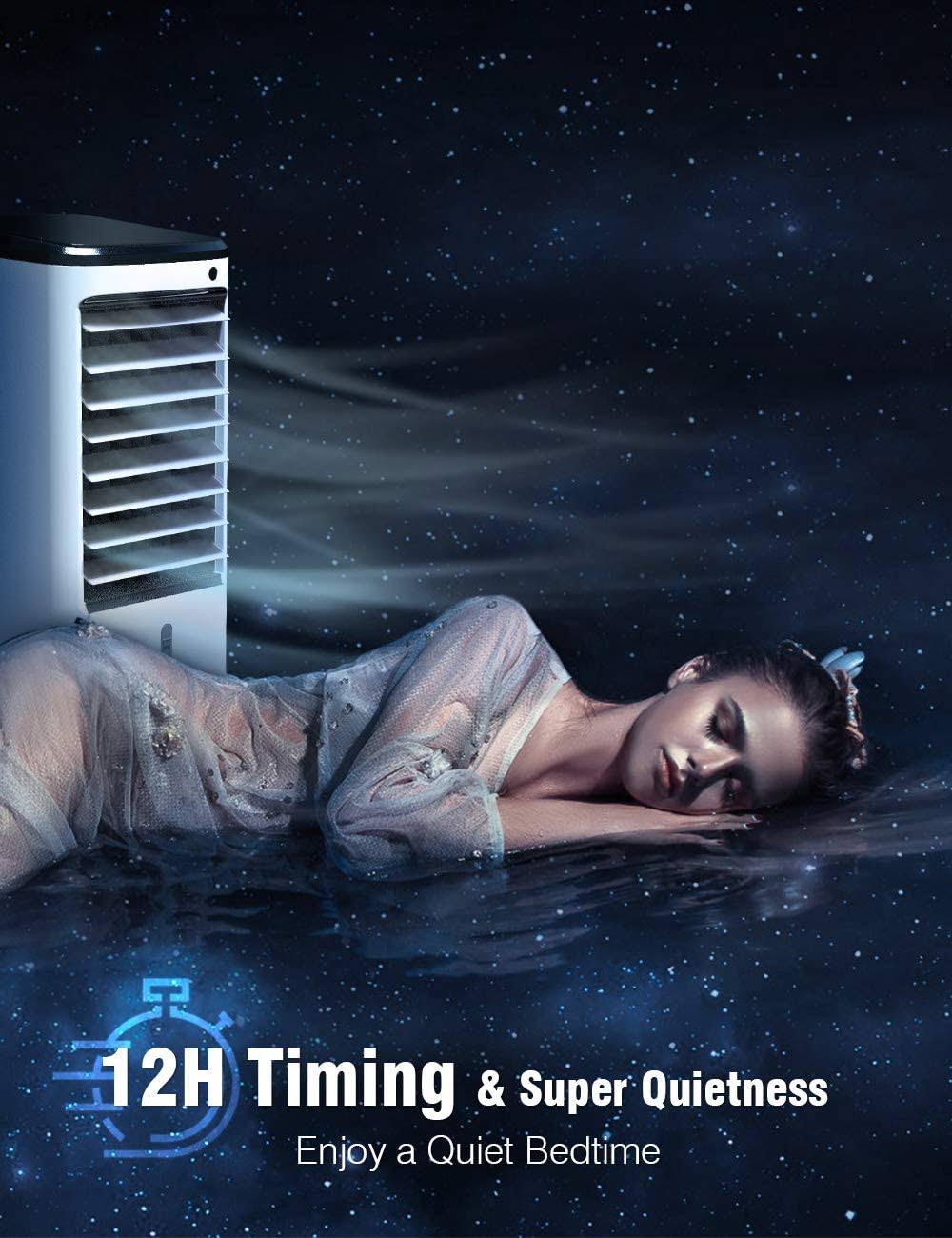 3-in-1 Evaporative Air Cooler with Ice Box, 12H Timer & Remote Control Z939764