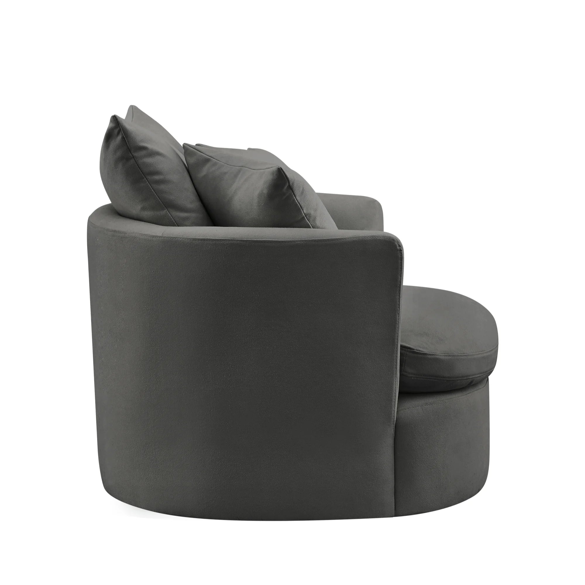 Charcoal Linen 360 Swivel Accent Chair C422
