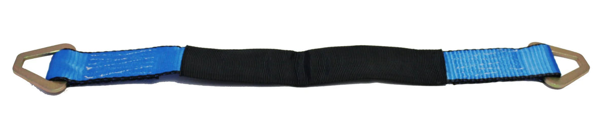 (4 Pack) 2" x 24" Heavy Duty Tie Down Axle Straps with D-Ring and Protective Sleeve, 10,000LBS Capacity W541