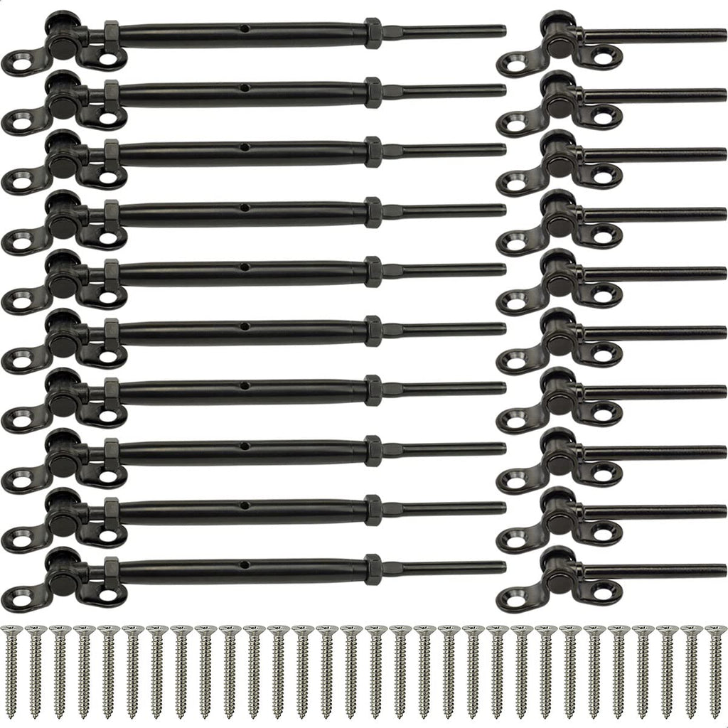 Black Cable Railing Hardware Kit, 10 Pairs B443180