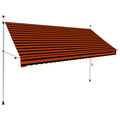 Orange and Brown Retractable Awning Y16433