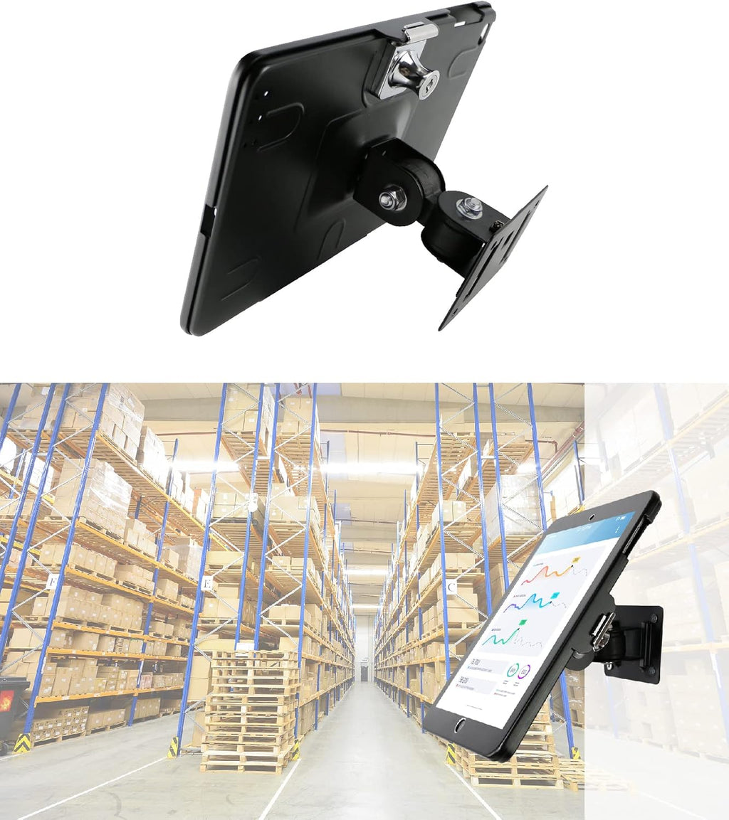 Black Metal Wall Mount Bracket for iPad 9.7-Inch with Anti Theft Lock K20732