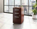Engineered Wood 3-Drawers Mobile File Cabinet Cherry J884