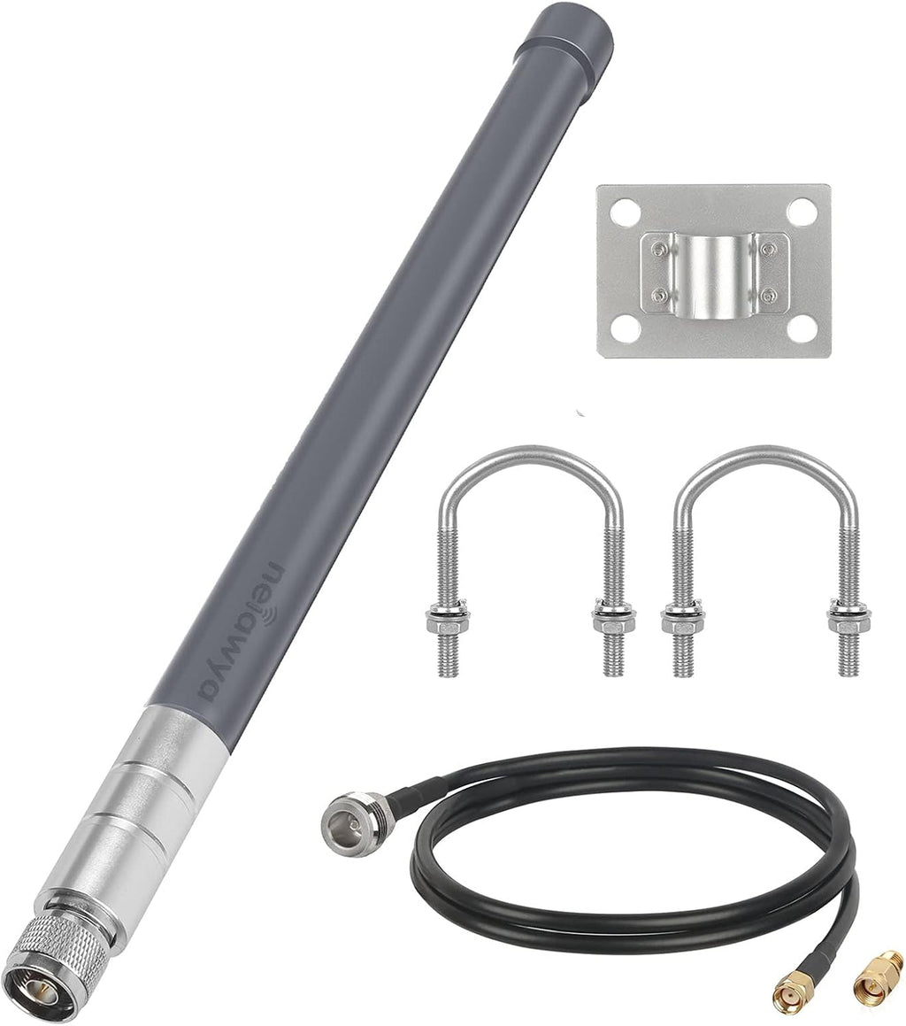 8dBi LoRa Antenna 915Mhz Omni-Directional Antenna with 10ft LMR200 Cable White 110cm A671190
