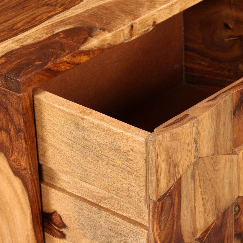 Solid Sheesham Wood Bedside Cabinet with 1 Drawer P5043