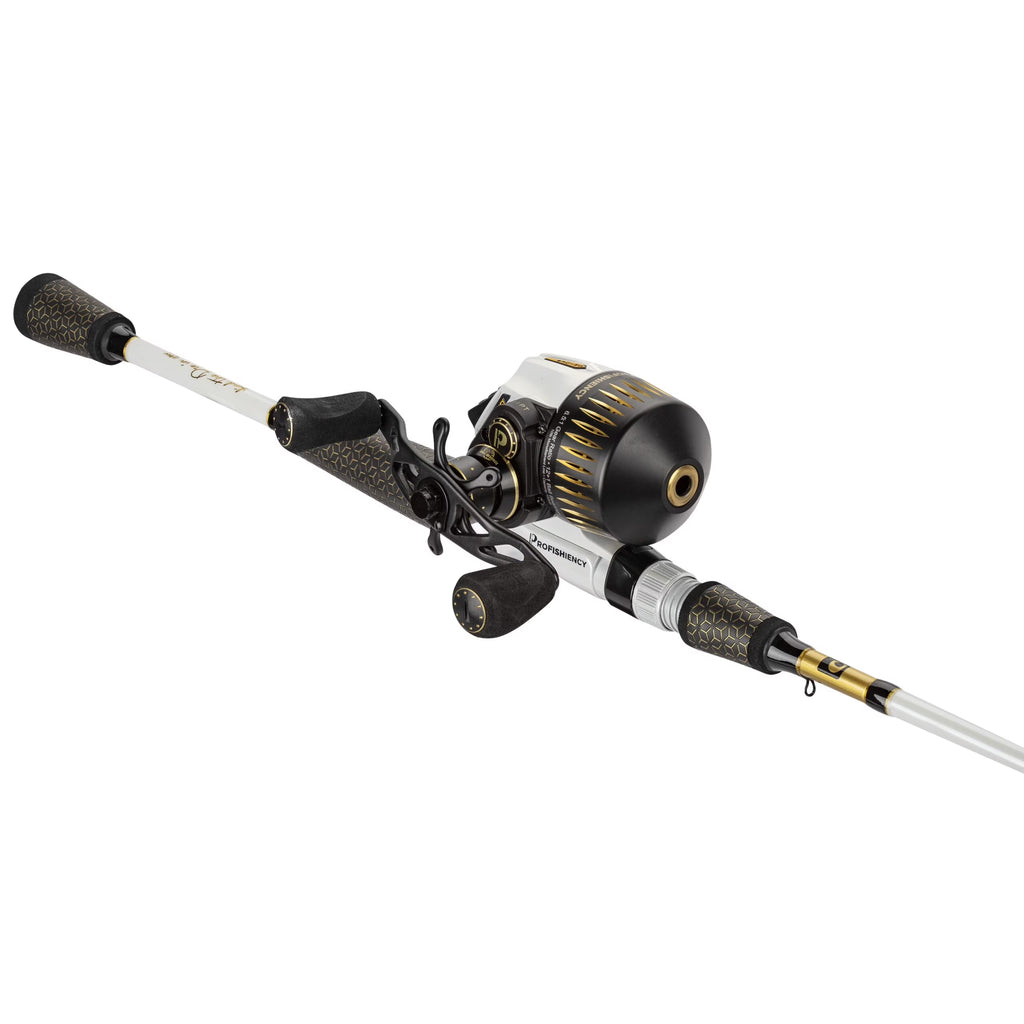 White Gold and Black Spincast Combo K55488