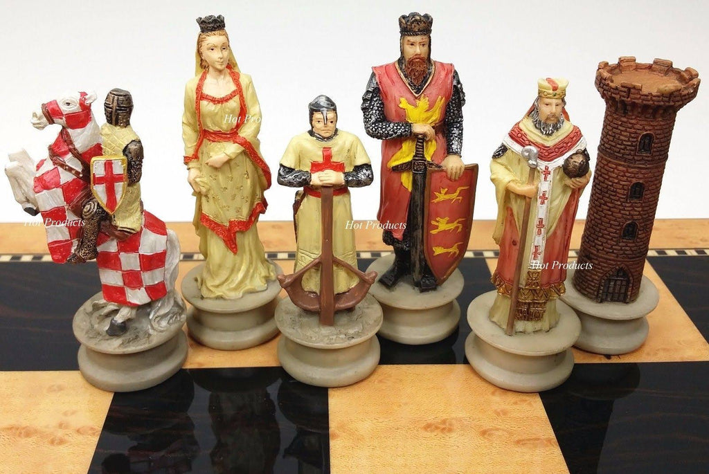 Medieval Times Crusades King Richard The Lionheart Knight Chess Men Set X710