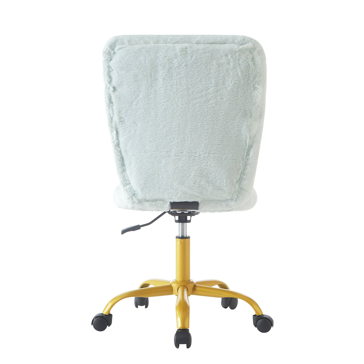 Lavender Faux Fur Rolling Desk Chair H466