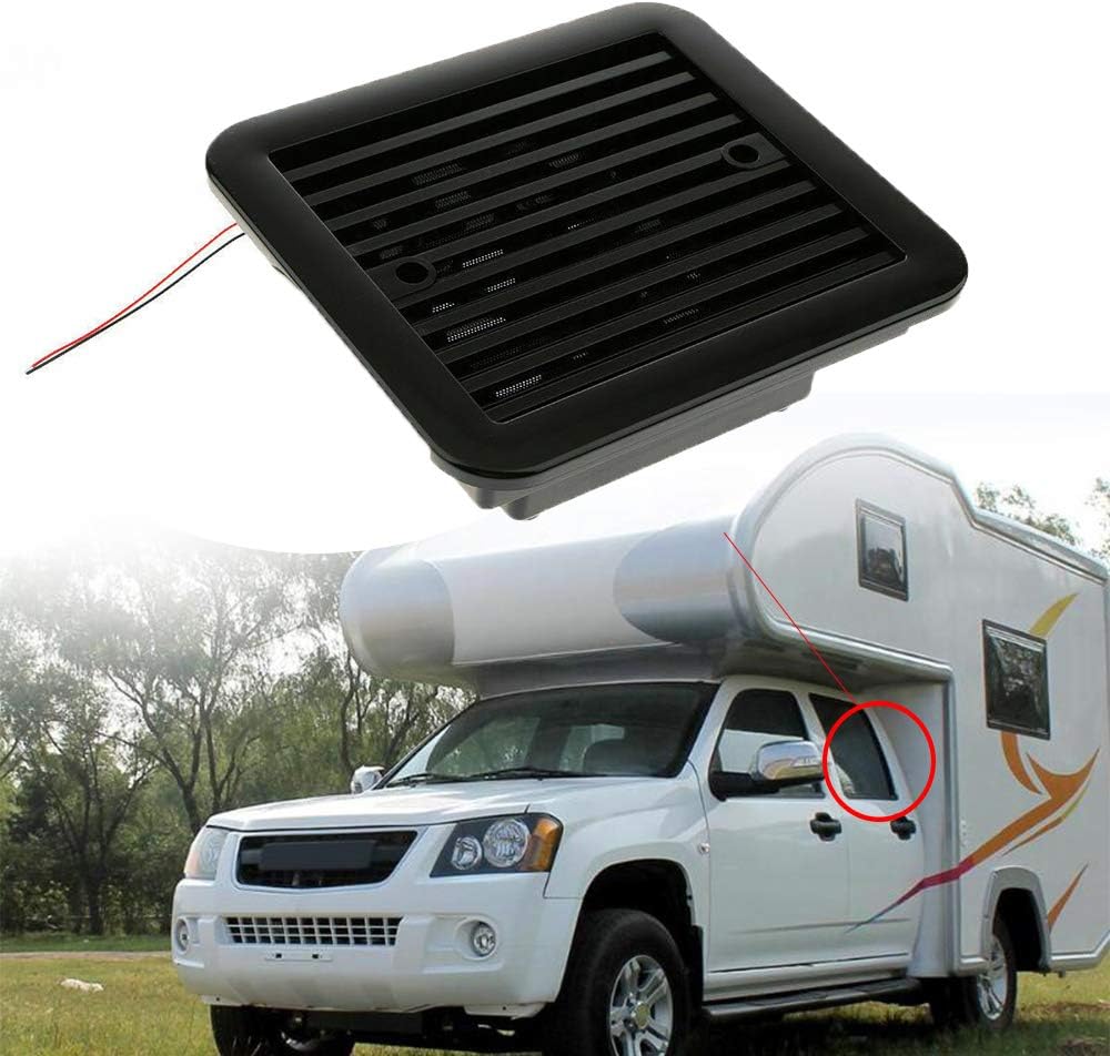 12V One-Way Ventilation Fan for Car RV Van (Black) I4801
