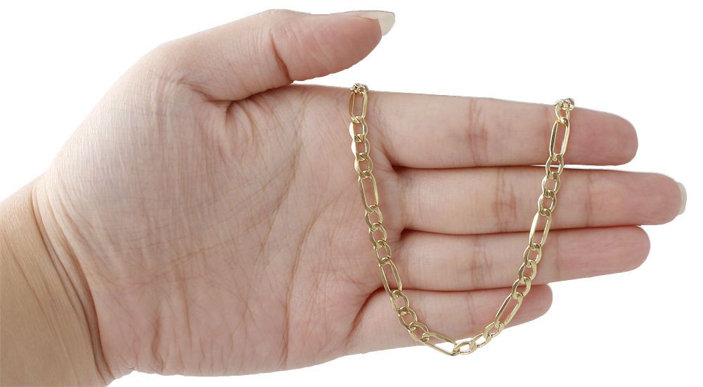 22 Inches 5.0mm Figaro Chain Necklace R46756