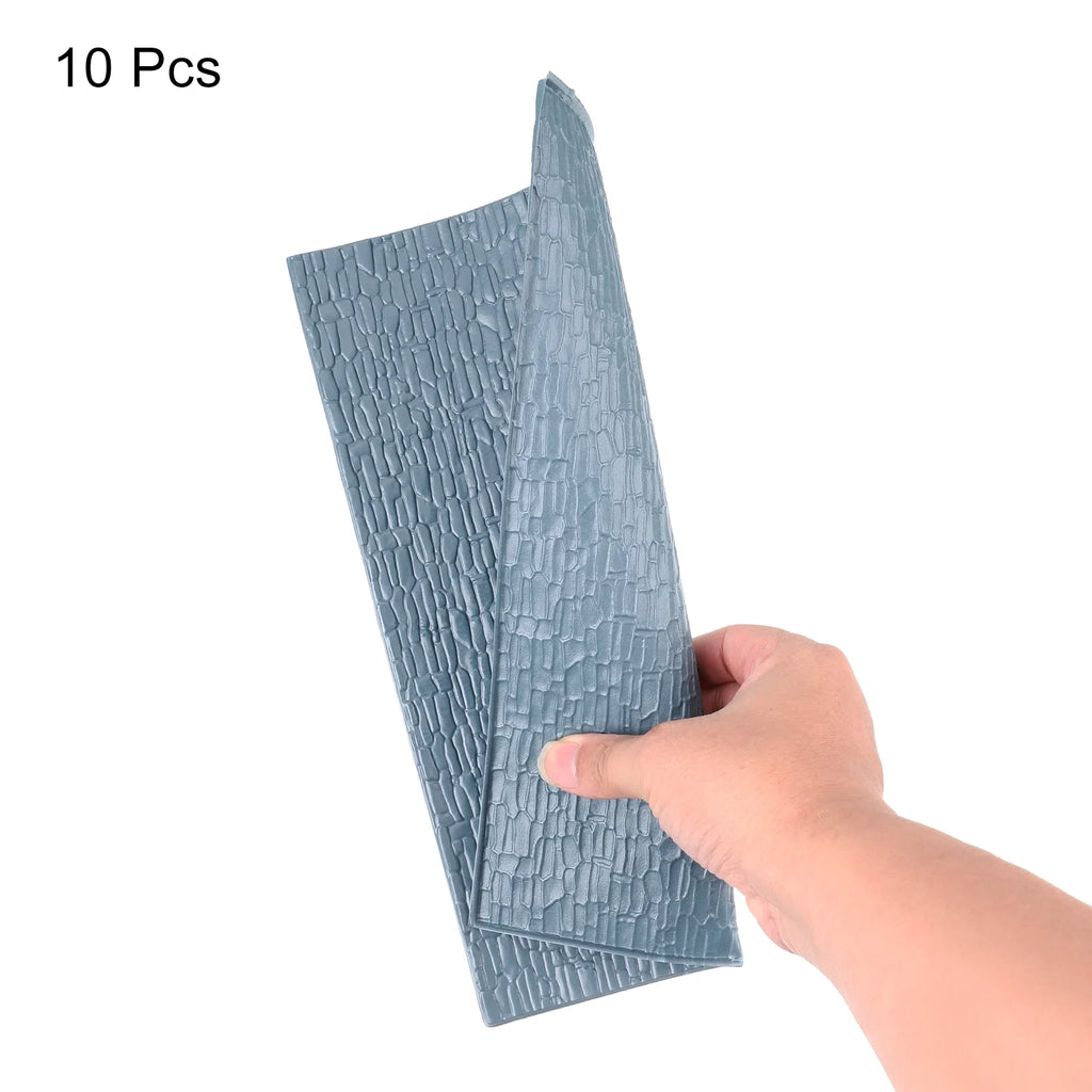 Miniature PVC Roof Tiles Dark Grey Pack of 10 W7446