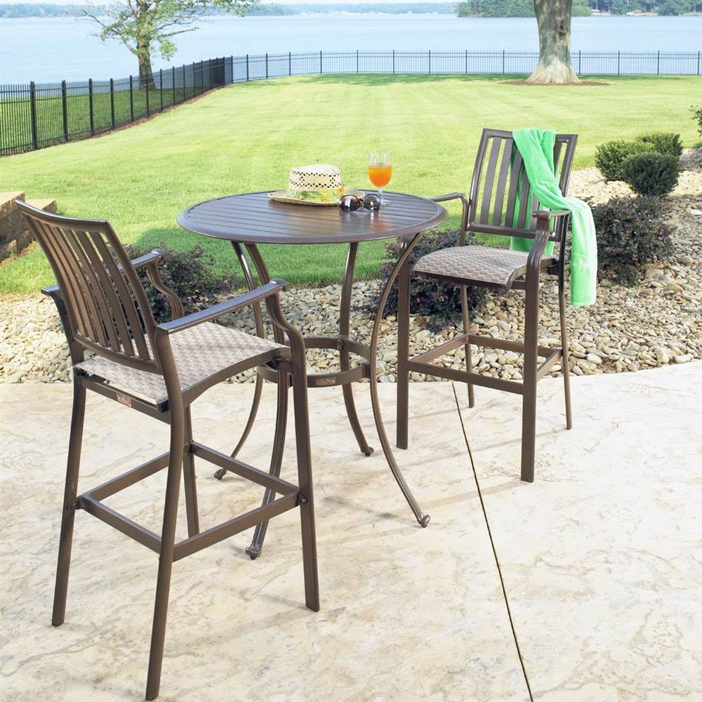3-Piece Slatted Pub Table Set A50929