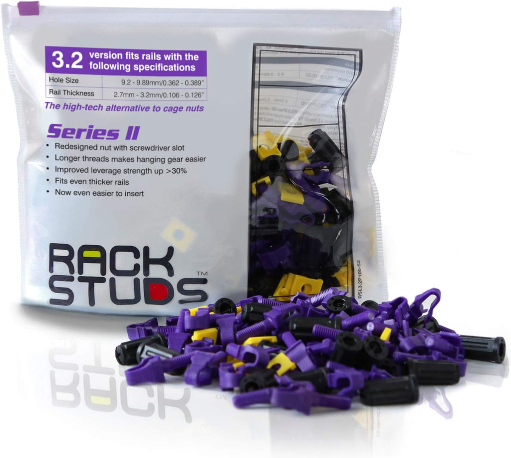20-Pack Purple Rack Mount Solution for 19 Racks with Square Punched Vertical Rails M502