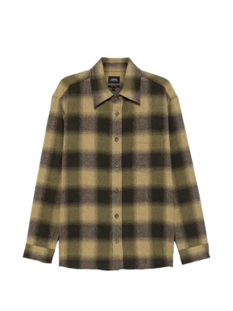 A.P.C. check-pattern shirt jacket