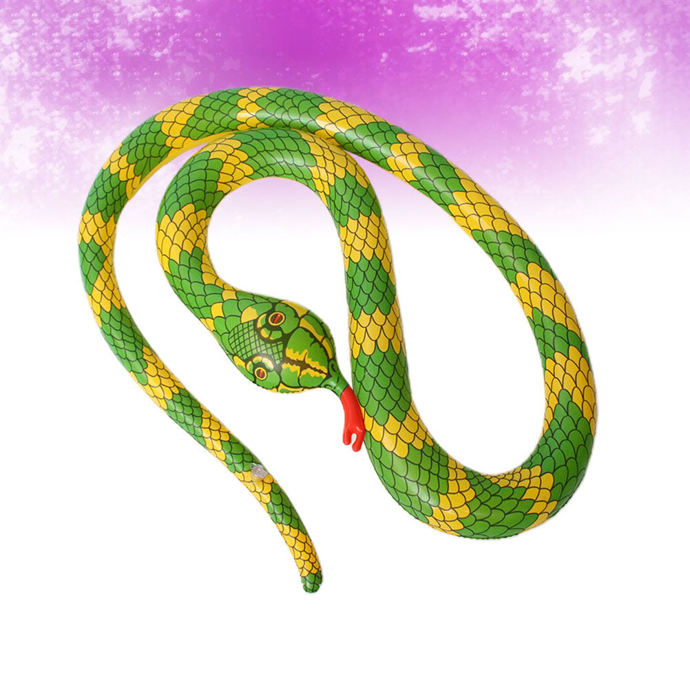 Yellow Simulate Inflatable Snake Model Toy I46043