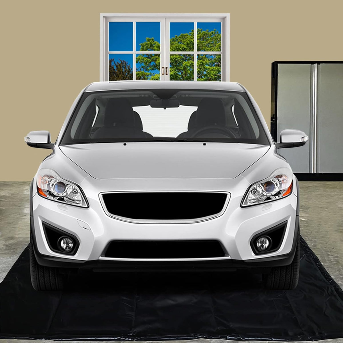 Black Garage Containment Mats - 9' X 22' K1612