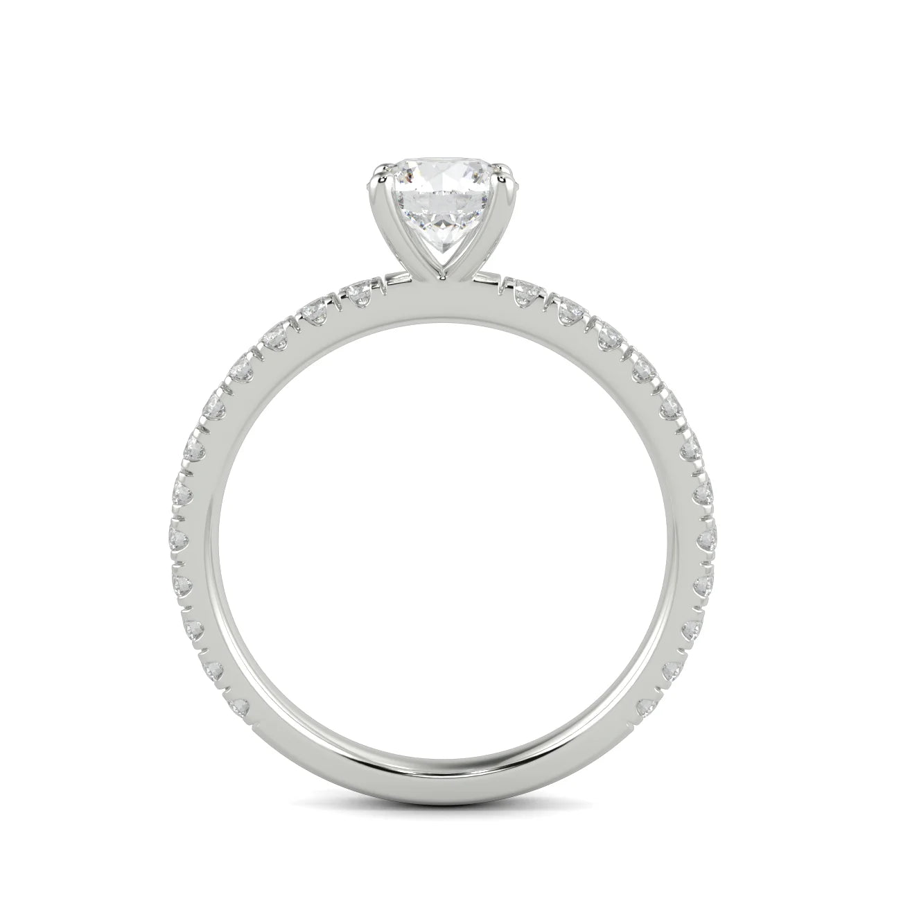 14k White Gold Lab Grown Diamond Engagement Ring I844858