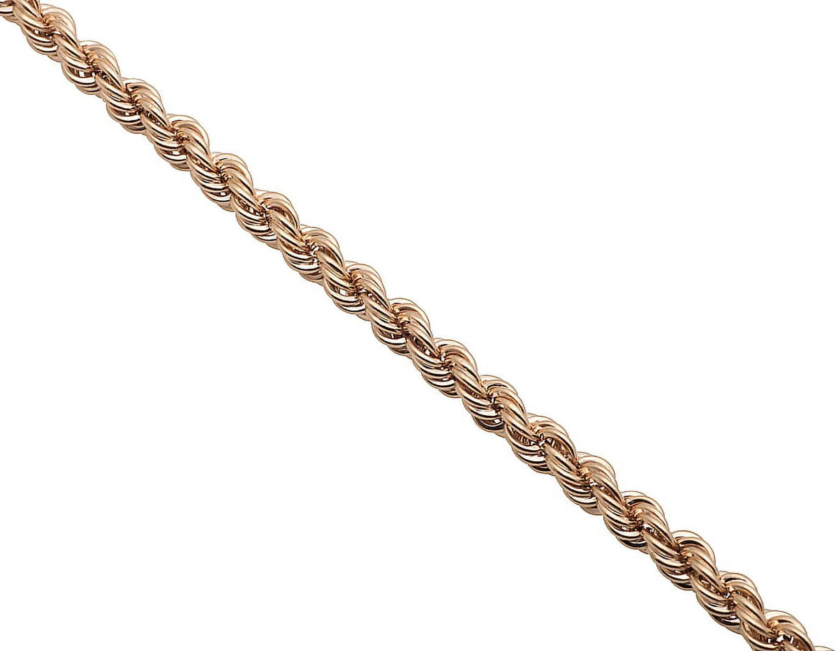 10K Rose Gold Rope Chain Necklace 18-24 Inches S513749