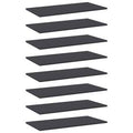 Brown 8 Shelves Floating Bookcase A43205