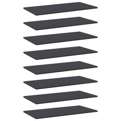 Brown 8 Shelves Floating Bookcase A43205