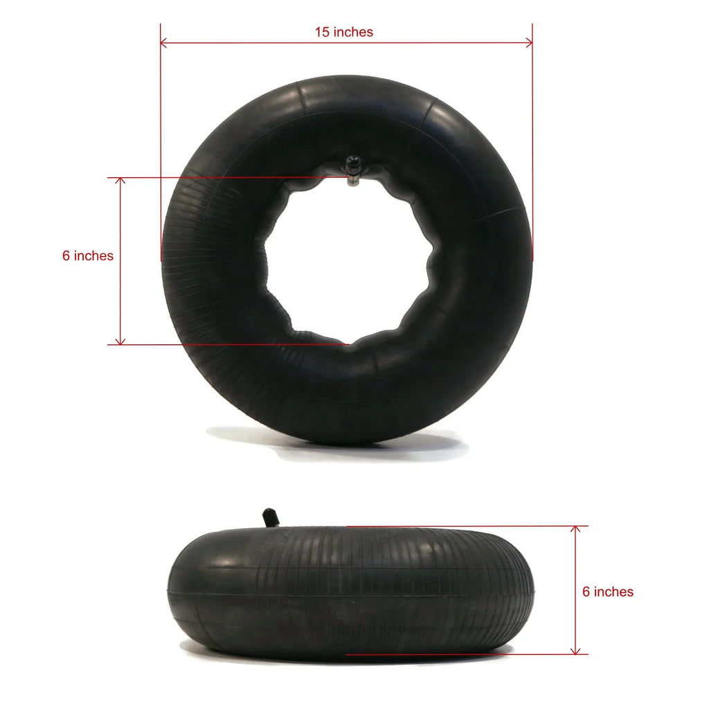 (2) Tire Inner Tubes 15x6x6 TR13 Straight Valve Stem O58660