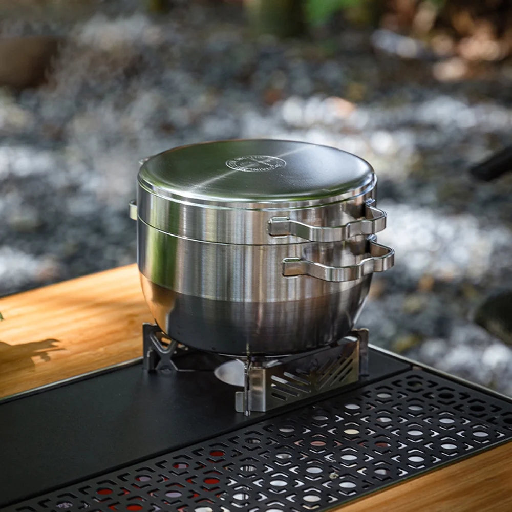 Folding Handle Camping Rice Cooker Soup Pot B3177