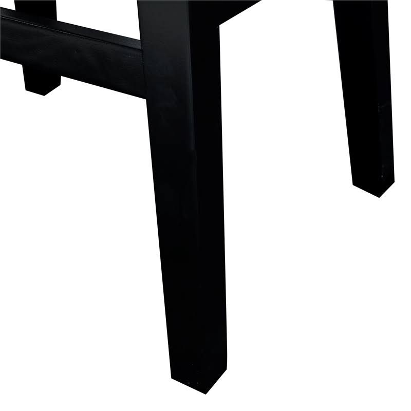 Black Wood Cow Print Bar Stool V76931