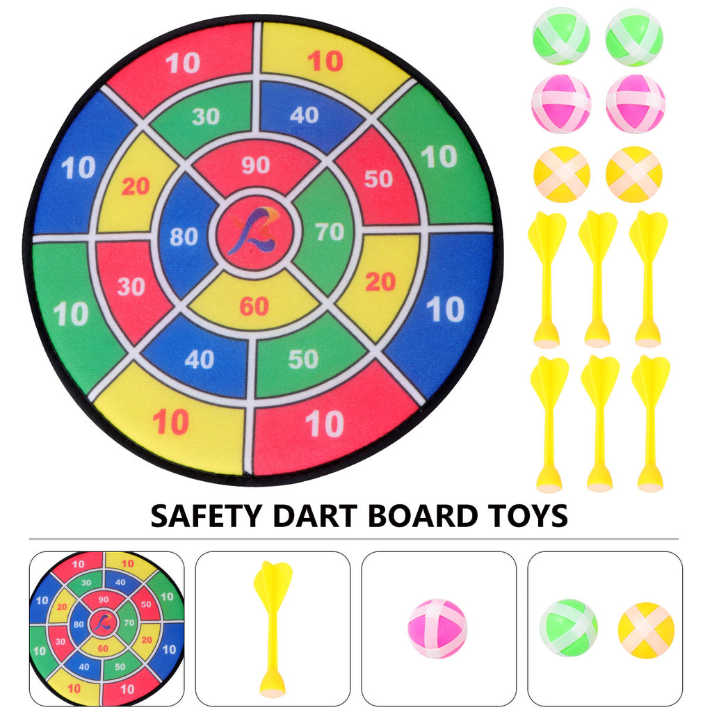 Safety Dart Board Toys Sticky Ball Shooting Toy (30cm, 6pcs Sticky Ball and 6pcs Darts) Y332