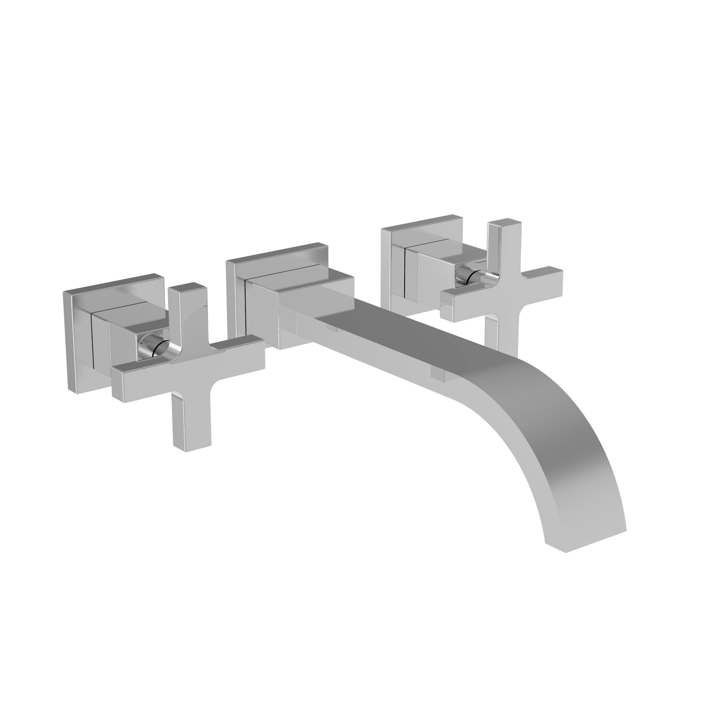 Satin Nickel Wall Mount Lavatory Faucet F486870