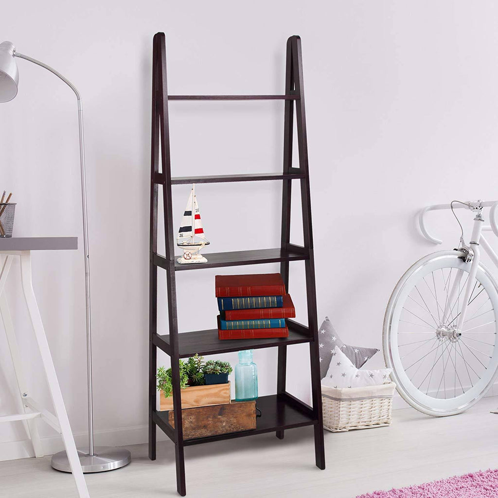 5 Shelf Ladder Bookcase, Espresso O27223