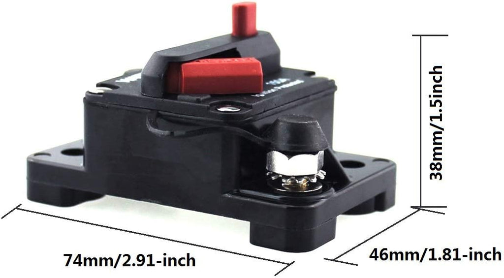 100 Amp Circuit Breaker 30A-300A with Manual Reset Waterproof Inline Fuse O1499