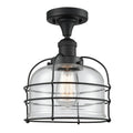 Large Bell Cage 1 Light Semi-Flush Mount X528