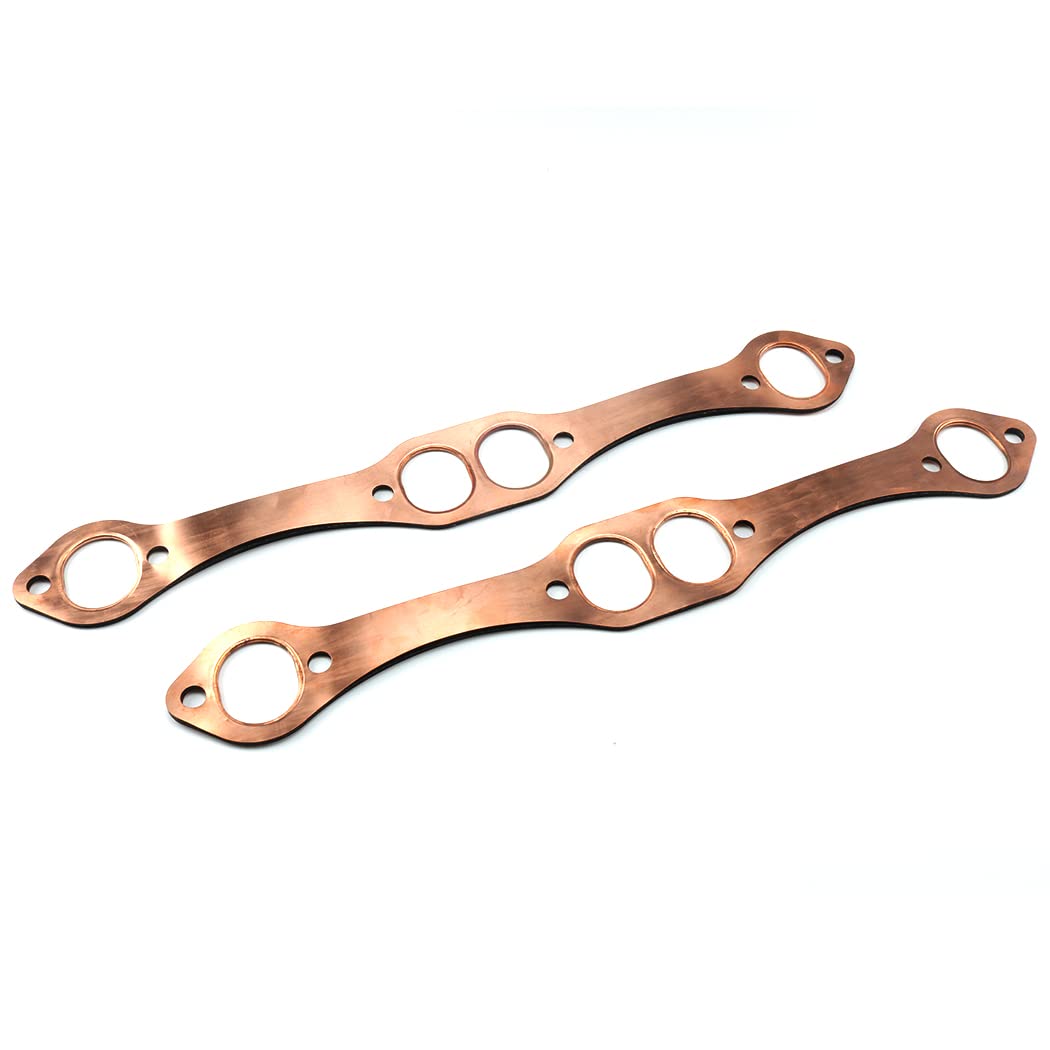 Oval Port Copper Exhaust Gaskets for Chevy SB 327 305 383 I234533