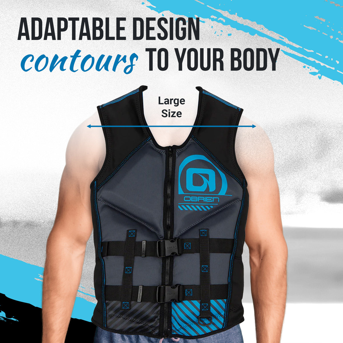 Men's Recon Life Jacket with Split Back Panel, Blue J9591
