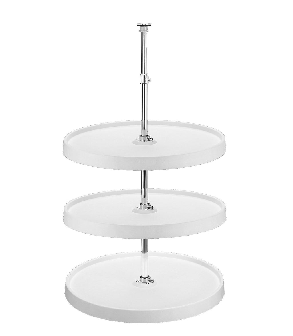 20x22 Almond Polymer Lazy Susan 3-Shelf P934