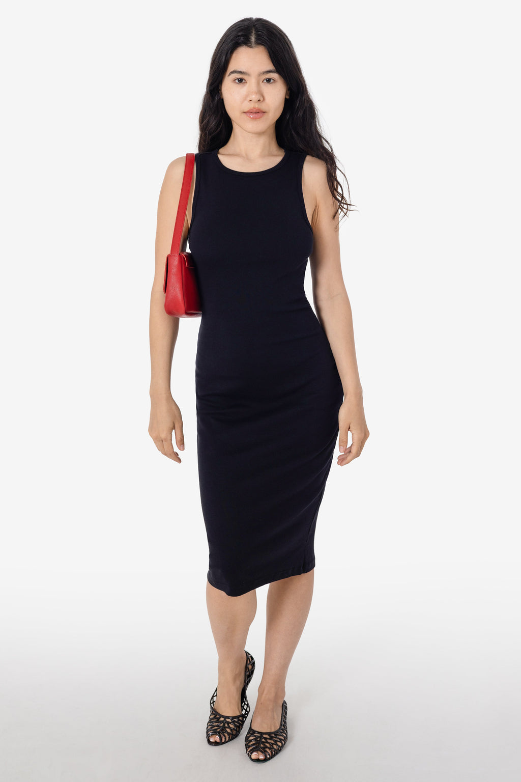 43240GD - Manantial Baby Rib Midi Dress
