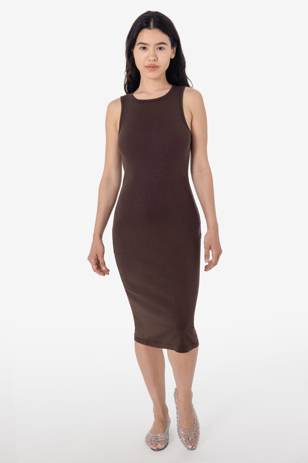 43240GD - Manantial Baby Rib Midi Dress