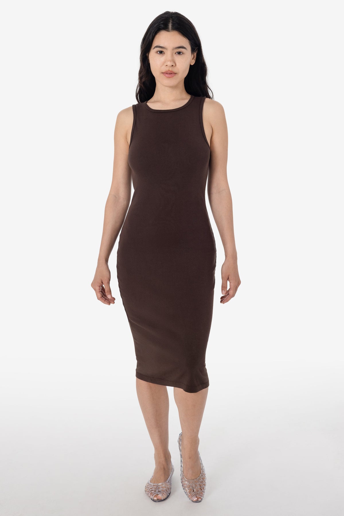 43240GD - Manantial Baby Rib Midi Dress