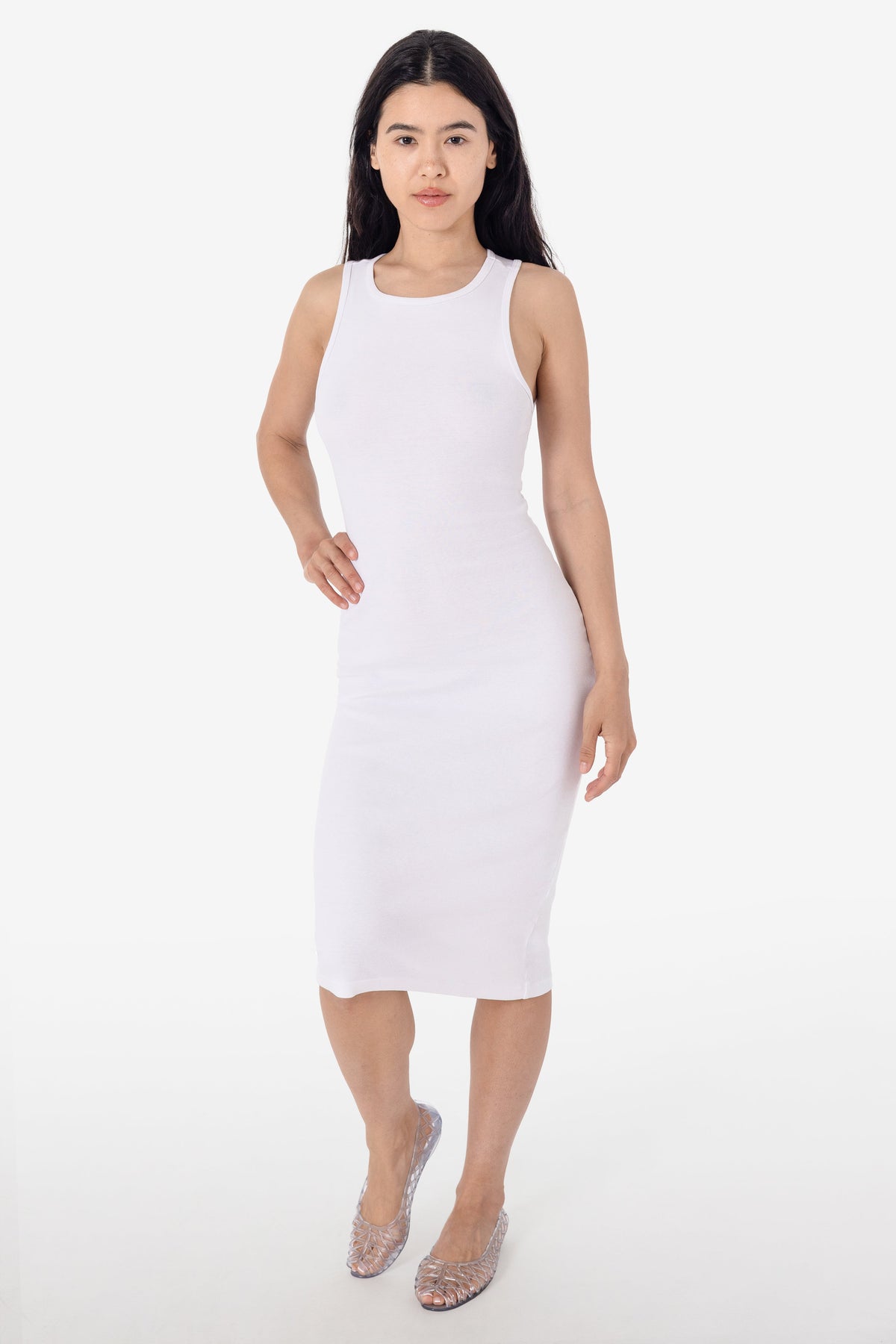 43240GD - Manantial Baby Rib Midi Dress
