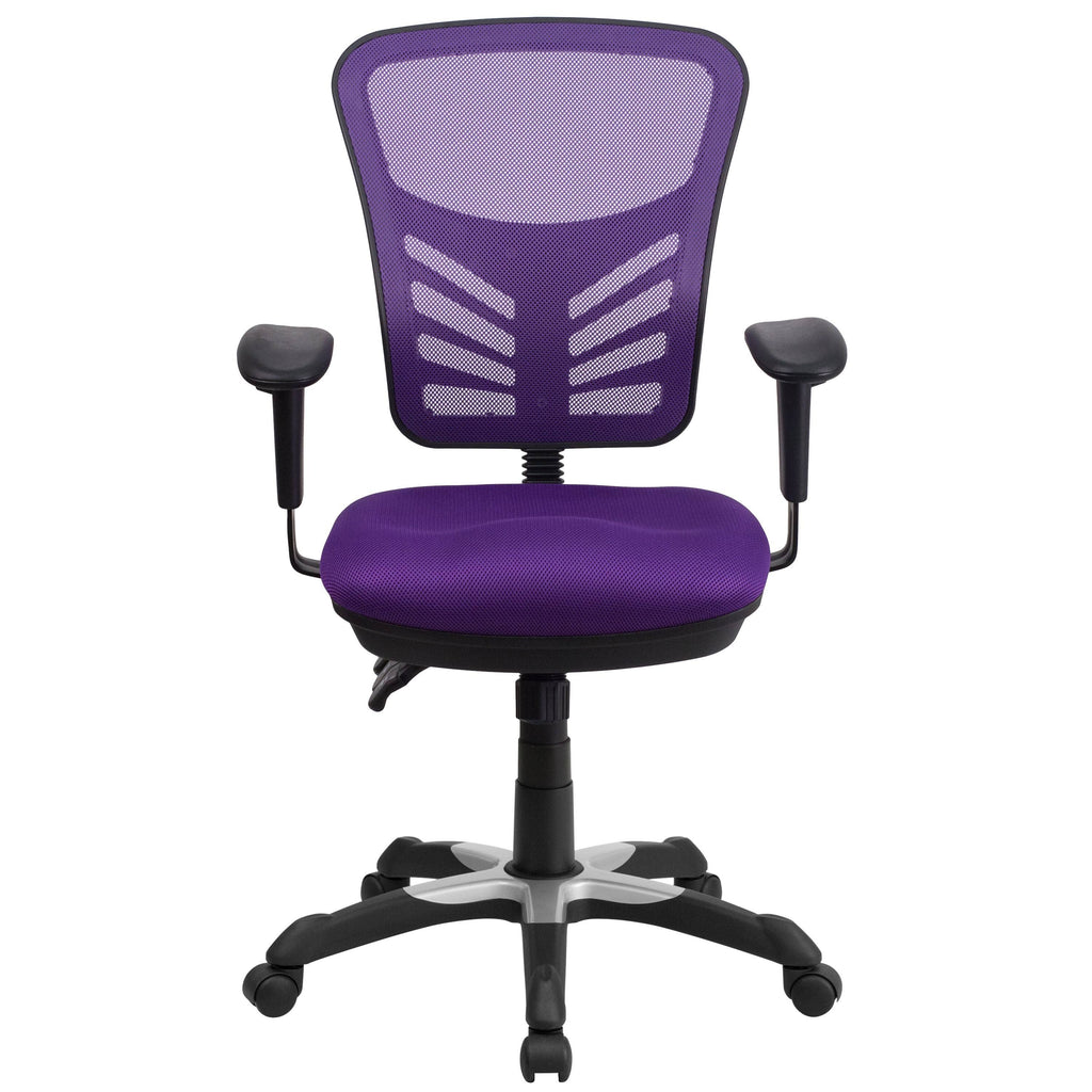 Purple Executive Mesh Back Swivel Office Chair N187564